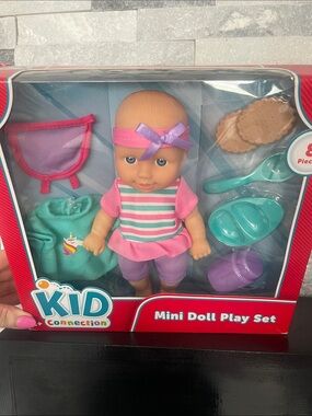 Kid Connection 8 Pieces Mini Doll Baby Play Set Age 2+